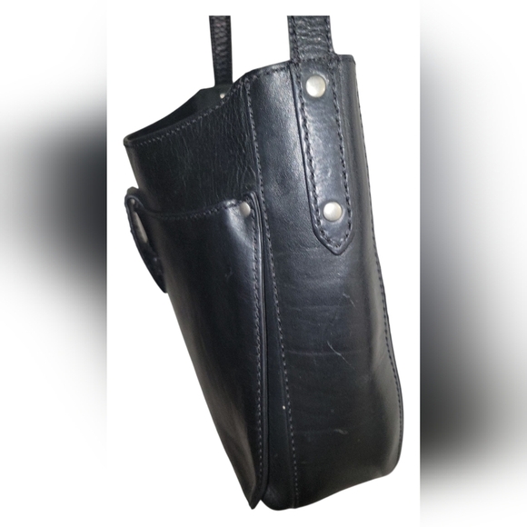 Frye Olivia Black Leather Large Crossbody Bag - Picture 7 of 9